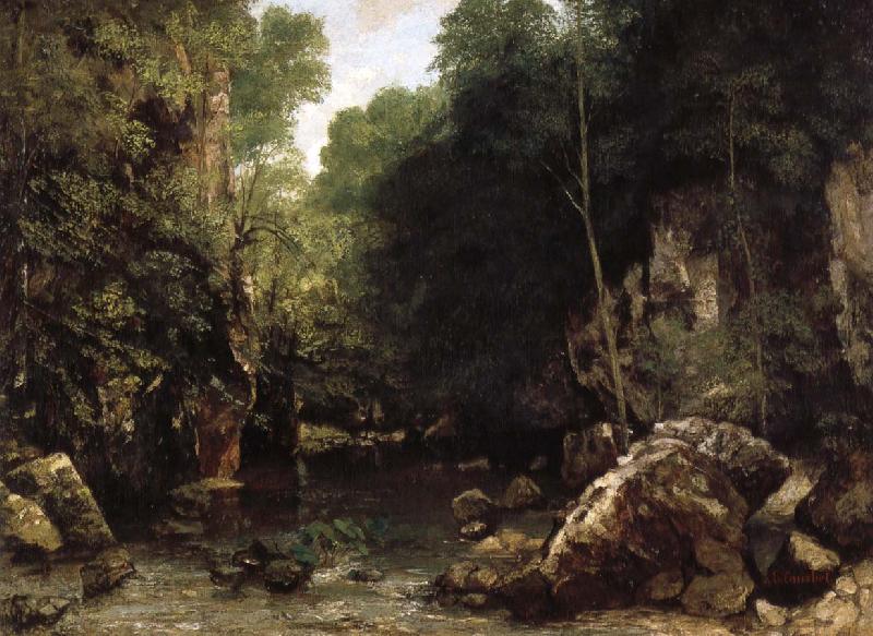 Gustave Courbet The Shaded Stream oil painting image